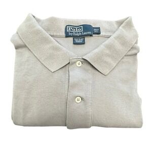 Polo Ralph Lauren Short‎ Sleeve Shirt Size 3XLT Light Gray Pony Preppy #OP10-3